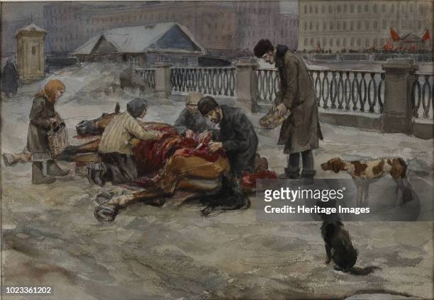 Hungry years in Petrograd, 1919. Private Collection.