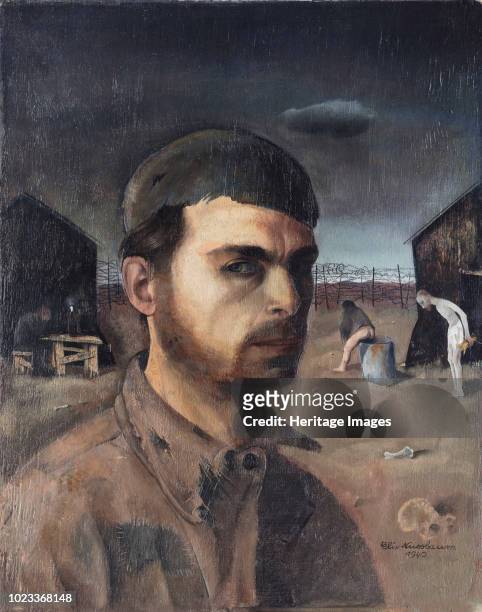 Self-Portrait in the Camp, 1940. Found in the Collection of Neue Galerie New York.