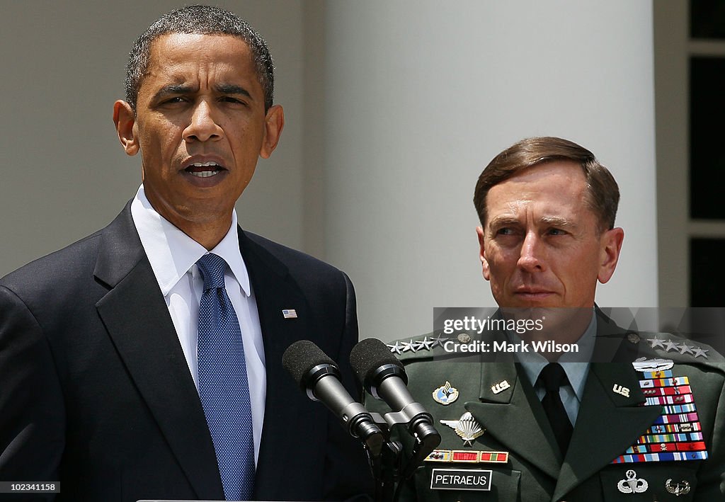 President Obama Makes Statement On Gen. McChrystal In The Rose Garden