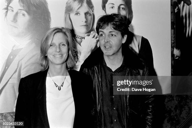 Paul And Linda McCartney are seen at Abbey Road Studios in London, December 1982.