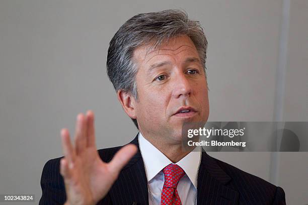 Bill McDermott, co-chief executive officer of SAP AG, speaks during an interview in Washington, D.C., U.S., on Wednesday, June 23, 2010. McDermott...