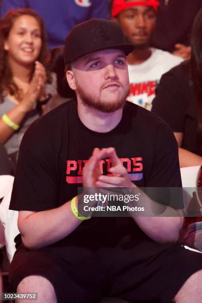 Lets Get It Ramo of Pistons Gaming Team attends the game between Heat Check Gaming and Knicks Gaming during Game One of the 2018 NBA 2K League Finals...