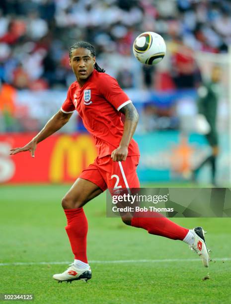 Glen Johnson of England during the 2010 FIFA World Cup South Africa Group C match between Slovenia and England at the Nelson Mandela Bay Stadium on...