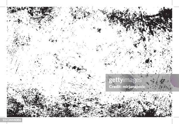 ilustrações de stock, clip art, desenhos animados e ícones de black grunge texture - black white