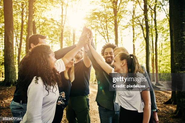stronger together - team building imagens e fotografias de stock