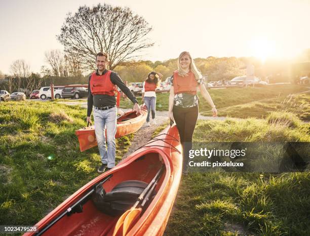 headed down to the lake - team building activity stock pictures, royalty-free photos & images