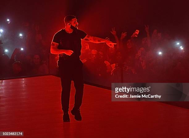 Drake performs onstage at Madison Square Garden on August 25, 2018 in New York City.