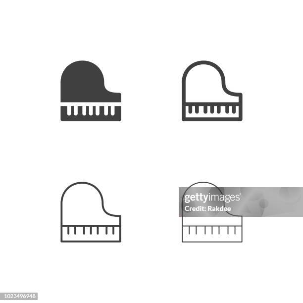 piano icons - multi series - orchestra icon stock illustrations