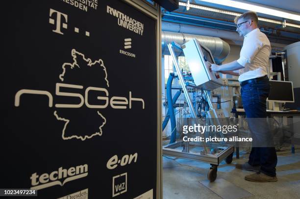 August 2018, Germany, Dresden: Karl Eugen Wolffgang, research assistant at the Institute of Energy Technology of the TU Dresden, stands in a...