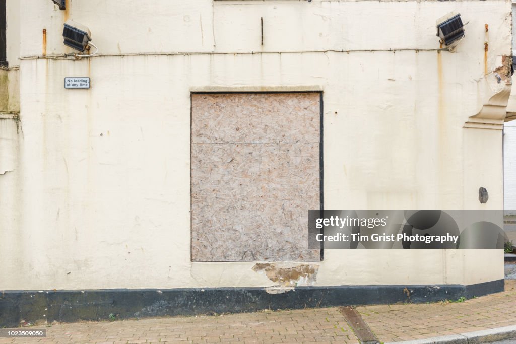 Boarded up Derelict Building
