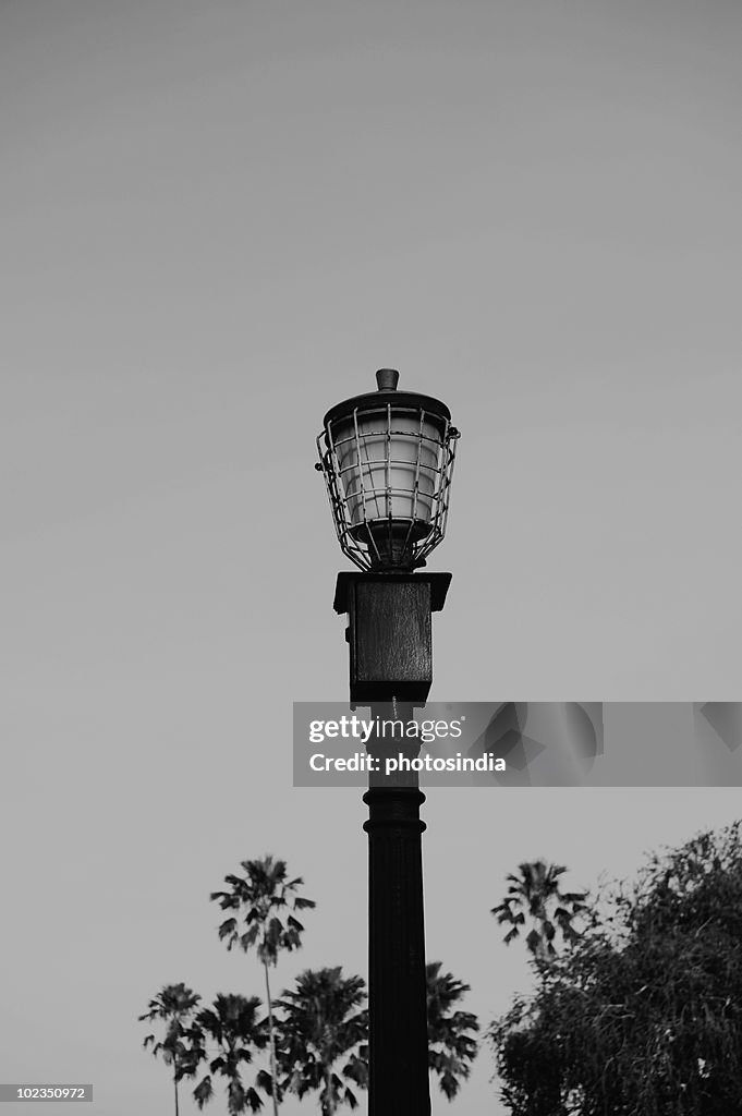 Low angle view of a lamppost, Kolkata, West Bengal, India