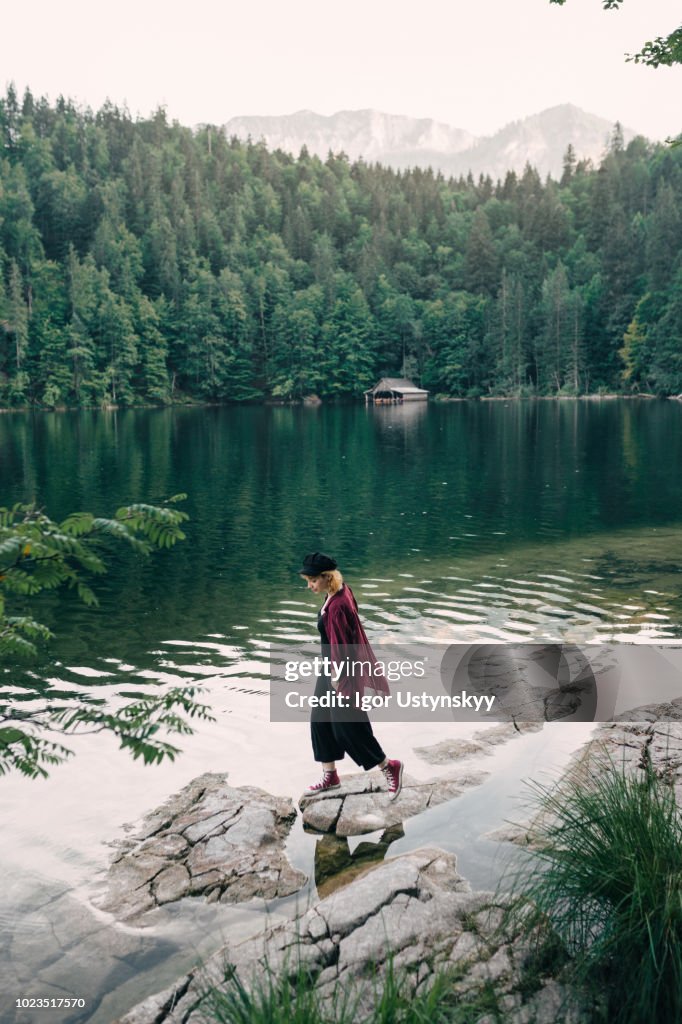 Young woman resting in Austria