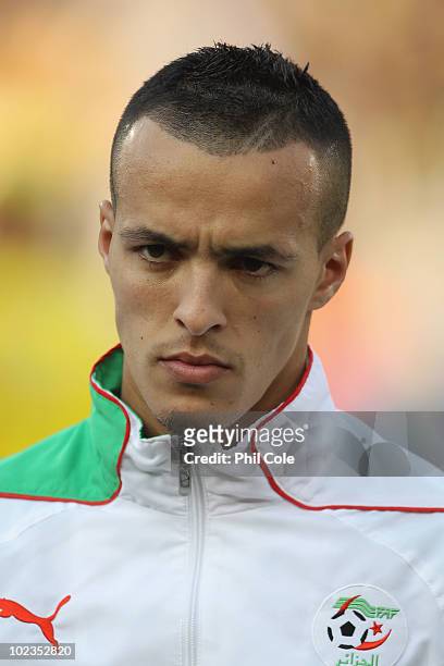 Foued Kadir of Algeria ahead of the 2010 FIFA World Cup South Africa Group C match between USA and Algeria at the Loftus Versfeld Stadium on June 23,...