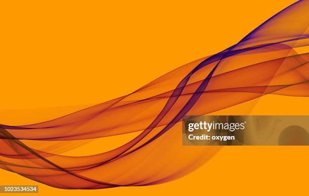 abstract brown element, wave, isolated on orange background - fire transparent stock pictures, royalty-free photos & images