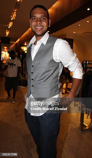 Jared Dudley visits the Sean John Store on June 23, 2010 in New York City.