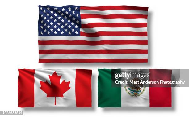 usa canada mexico flag 8k resolution on white v1 - washington dc icon stock pictures, royalty-free photos & images