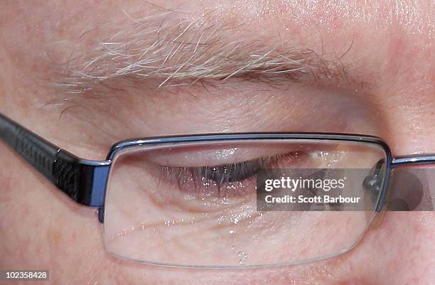 Kevin Rudd Tears 76 Julia Gillard Confirmed As New Australian Prime Minister Stock ...