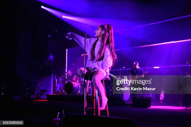 American Express and Ariana Grande present "The Sweetener Sessions" at Ace Hotel on August 25, 2018 in Los Angeles, California.