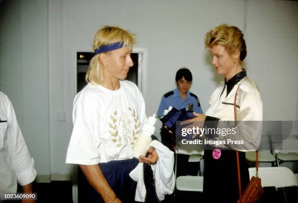 Martina Navratilova and Judy Nelson circa 1989 in New York City.