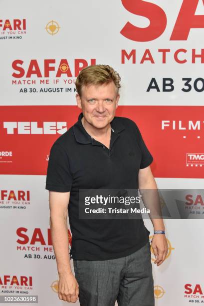 Justus von Dohnanyi attends the 'Safari - Match Me If You Can' premiere on August 25, 2018 in Berlin, Germany.