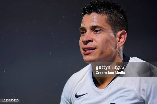 Juan Iturbe of Pumas looks on during the 6th round match between Pumas UNAM and Queretaro as part of the Torneo Apertura 2018 Liga MX at Olimpico...