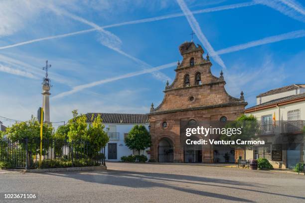 navas de tolosa - church of the inmaculada concepción - poble espanyol stock pictures, royalty-free photos & images