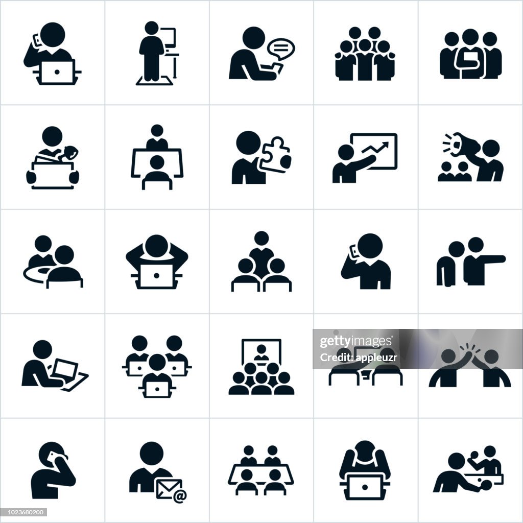 Working Office Culture Icons