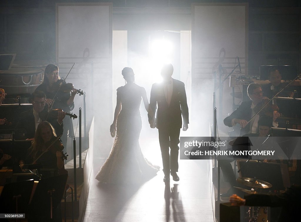 Sweden's Crown Princess Victoria (L) and