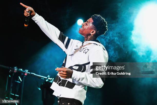 YoungBoy performs during Lil WeezyAna at Champions Square on August 25, 2018 in New Orleans, Louisiana.