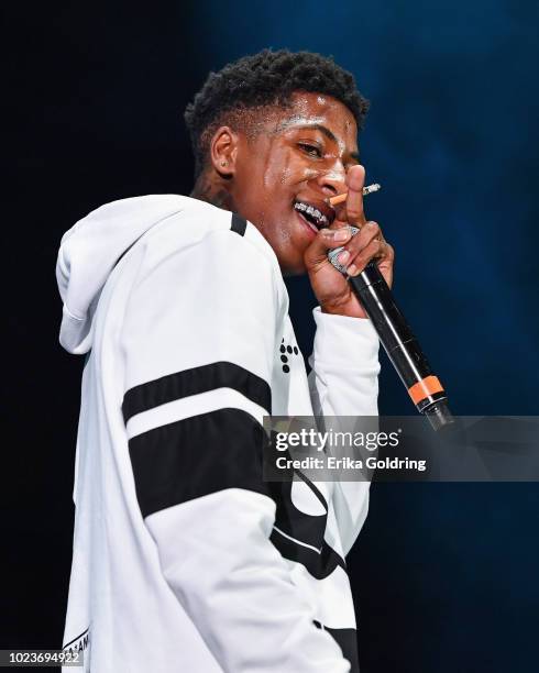 YoungBoy performs during Lil WeezyAna at Champions Square on August 25, 2018 in New Orleans, Louisiana.