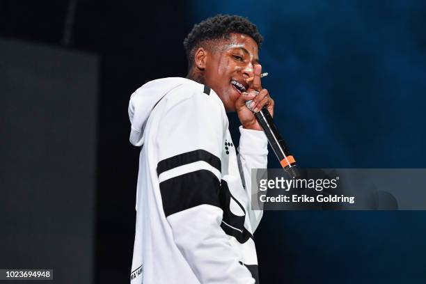 YoungBoy performs during Lil WeezyAna at Champions Square on August 25, 2018 in New Orleans, Louisiana.