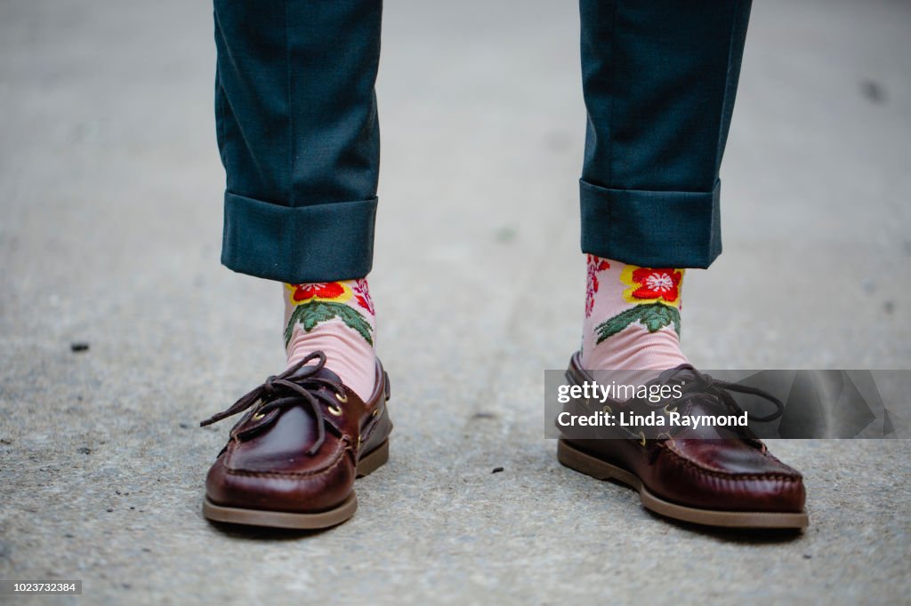 Man's Pant Legs and Shoes