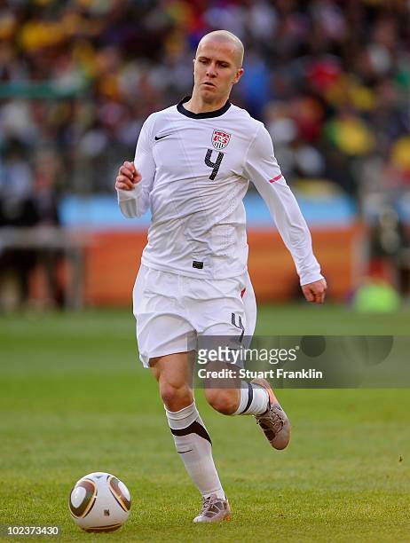 Michael Bradley of USA in action during the 2010 FIFA World Cup South Africa Group C match between USA and Algeria at the Loftus Versfeld Stadium on...