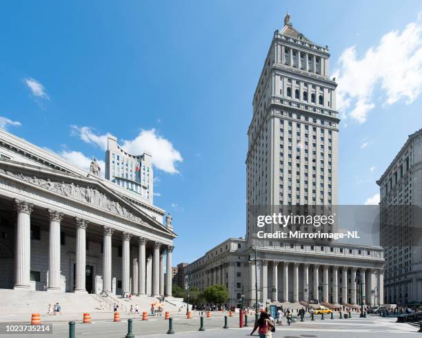 juzgados en manhattan - new york county courthouse fotografías e imágenes de stock