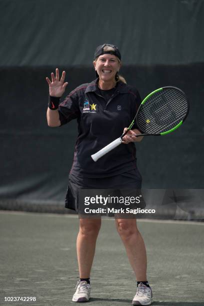 Tennis Player Andrea Jaeger attends 4th Annual JMTP Pro-Am In The Hamptons on August 25, 2018 in Amagansett, New York.