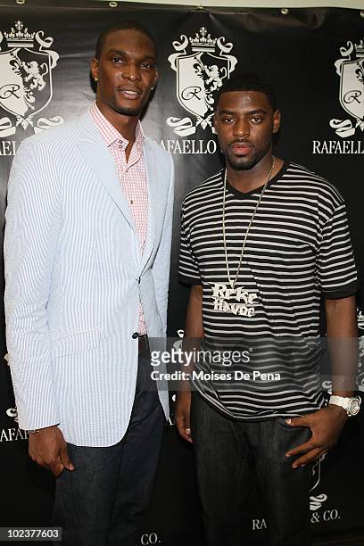 Chris Bosh and Tyreke Evans attend the NBA Draft Week kick off party at Rafaello & Co Jewelers on June 23, 2010 in New York City.