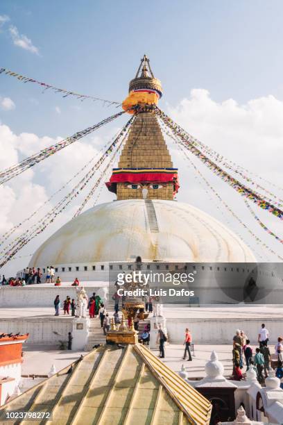 bodhnath stupa - katmandu stock pictures, royalty-free photos & images