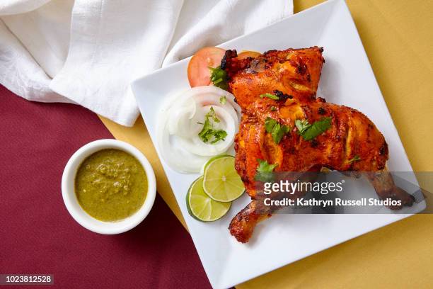 tandoori chicken - chicken tandoori stock pictures, royalty-free photos & images