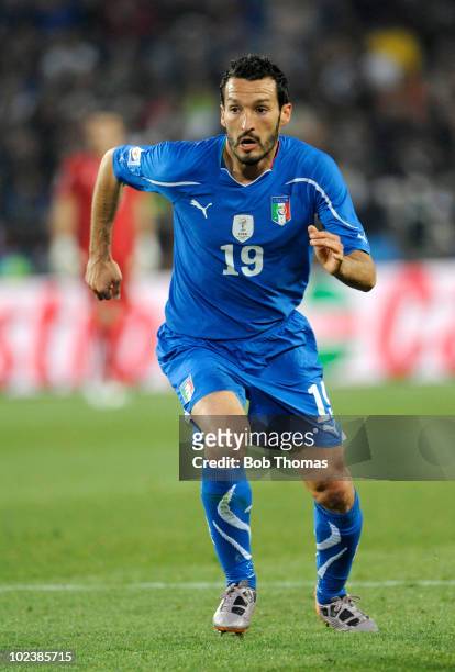 Gianluca Zambrotta of Italy during the 2010 FIFA World Cup South Africa Group F match between Slovakia and Italy at Ellis Park Stadium on June 24,...