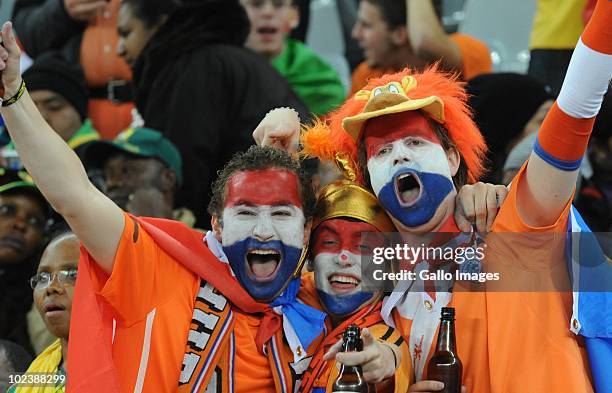 Supporters look on during the 2010 FIFA World Cup South Africa Group E match between Cameroon and Netherlands at Cape Town Stadium on June 21, 2010...