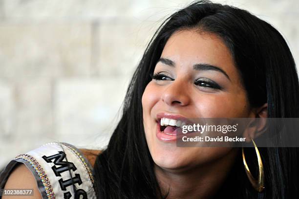 Miss USA 2010, Rima Fakih, appears at the Mandalay Bay Beach June 24, 2010 in Las Vegas, Nevada. Fakih will represent the United States in the 2010...