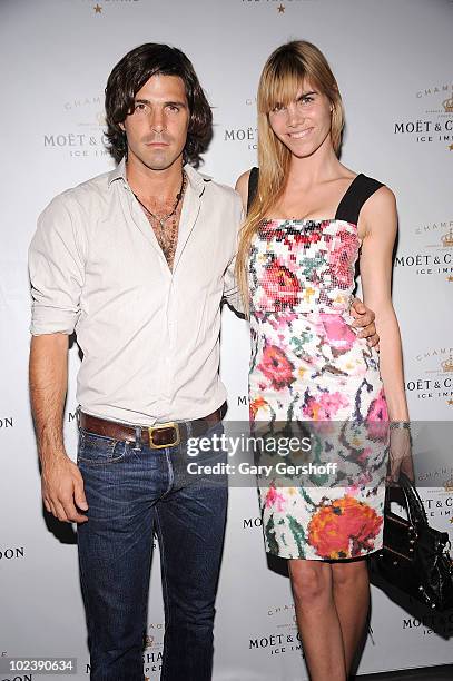Model/polo player Nacho Figueras and wife Delfina Figueras attend the 2010 Follow The Sun event at the Thompson Hotel LES on June 24, 2010 in New...