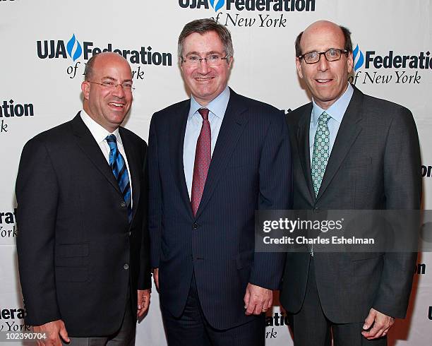Universal president and CEO, Jeff Zucker, Honoree Time Warner Cable President and CEO Glenn Britt and Showtime CEO Matt Blank attend the 2010...