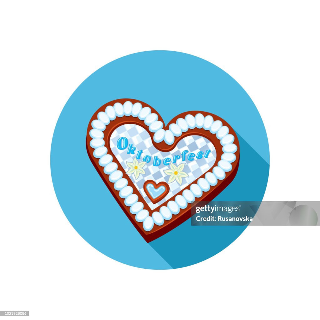 Corazón de Lebkuchen de Oktoberfest