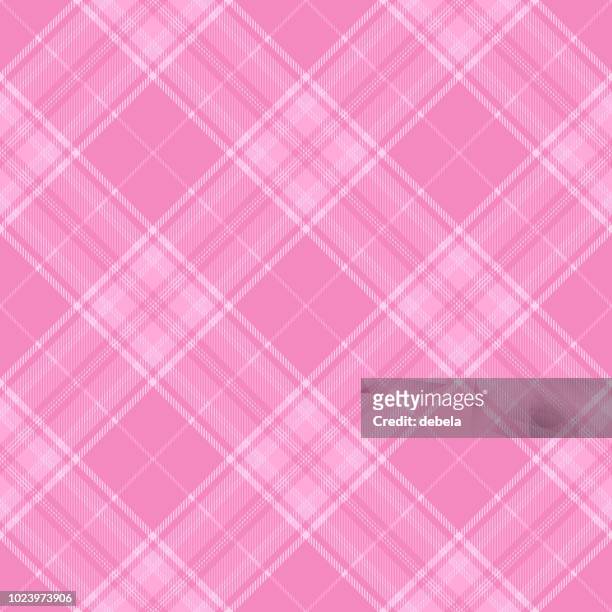 pink girlie tartan plaid pattern - tweed background stock illustrations