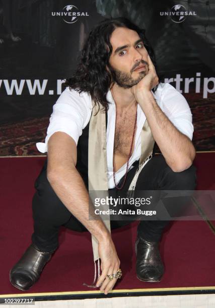 Actor Russell Brand attends the Berlin 'Get Him To The Greek' ( photocall on June 25, 2010 in Berlin, Germany.
