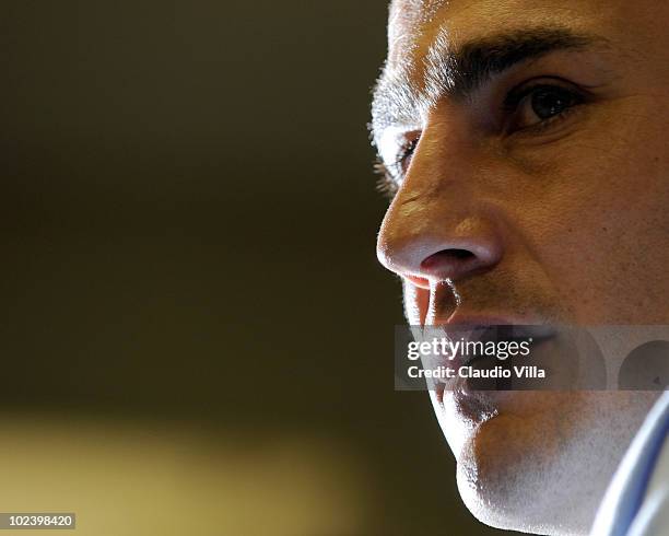 Fabio Cannavaro of Italy during the Italy Team Press Conference after their early exit at the 2010 FIFA World Cup on June 25, 2010 in Centurion,...