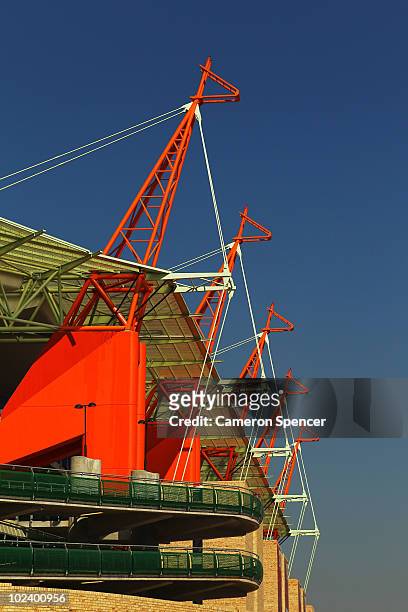 General view of the Mbombela Stadium ahead of the 2010 FIFA World Cup South Africa Group G match between North Korea and Ivory Coast at the Mbombela...