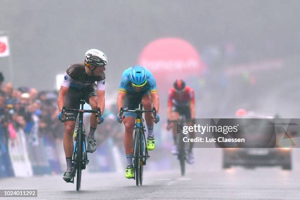 Sprint / Arrival / Oliver Naesen of Belgium and Team AG2R La Mondiale / Michael Valgren Andersen of Denmark and Team Astana Pro Team / Tim Wellens of...