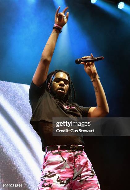 Performs on the second stage at RiZE Festival on August 17, 2018 in Chelmsford, United Kingdom.